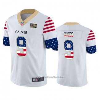 Camiseta NFL Limited New Orleans Saints Drew Brees Independence Day Blanco