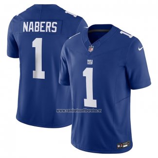Camiseta NFL Limited New York Giants Malik Nabers Vapor F.U.S.E. Azul