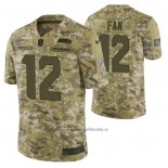 Camiseta NFL Limited Seattle Seahawks 12 Fan 2018 Salute To Service Camuflaje