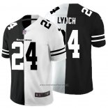Camiseta NFL Limited Seattle Seahawks Lynch Black White Split