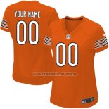 Camiseta NFL Mujer Chicago Bears Personalizada Naranja