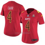 Camiseta NFL Mujer Pro Bowl AFC Carr 2017 Rojo