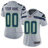 Camiseta NFL Mujer Seattle Seahawks Personalizada Gris