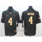 Camiseta NFL Anthracite Houston Texans 4 Watson Limited Gold Negro