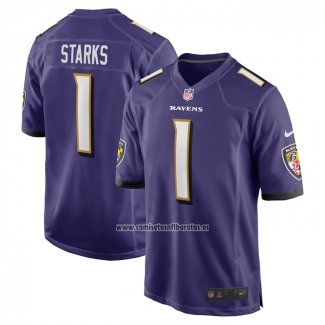 Camiseta NFL Game Baltimore Ravens Malaki Starks 2025 NFL Draft Violeta