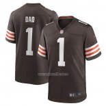 Camiseta NFL Game Cleveland Browns Number 1 Dad Marron