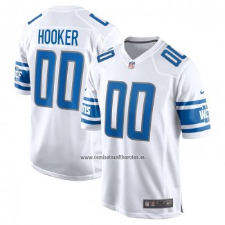 Camiseta NFL Game Detroit Lions Hendon Hooker 2023 NFL Draft Pick Blanco