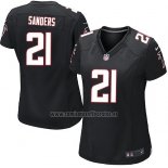 Camiseta NFL Game Mujer Atlanta Falcons Sanders Negro