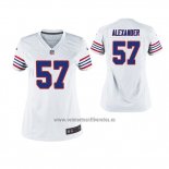 Camiseta NFL Game Mujer Bills Lorenzo Alexander Throwback Blanco