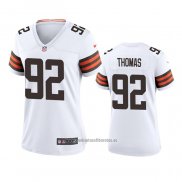 Camiseta NFL Game Mujer Cleveland Browns Chad Thomas 2020 Blanco