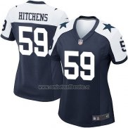 Camiseta NFL Game Mujer Dallas Cowboys Hitchens Azul Blanco