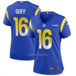 Camiseta NFL Game Mujer Los Angeles Rams Jared Goff Azul