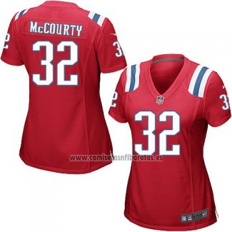 Camiseta NFL Game Mujer New England Patriots Mccourty Rojo