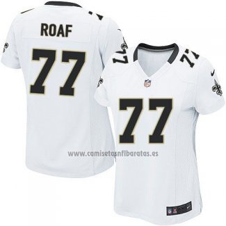 Camiseta NFL Game Mujer New Orleans Saints Roaf Blanco