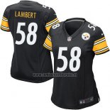 Camiseta NFL Game Mujer Pittsburgh Steelers Lambert Negro