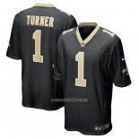 Camiseta NFL Game New Orleans Saints Payton Turner Negro