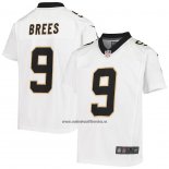 Camiseta NFL Game Nino New Orleans Saints Drew Brees Blanco