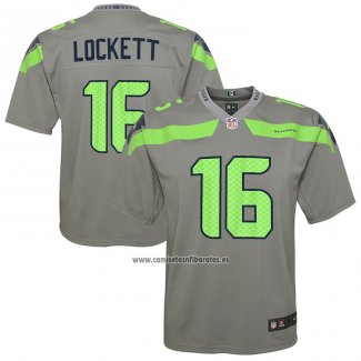 Camiseta NFL Game Nino Seattle Seahawks Tyler Lockett Inverted Gris