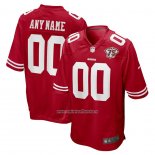 Camiseta NFL Game San Francisco 49ers Personalizada 75 Aniversario Rojo