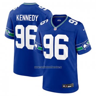 Camiseta NFL Game Seattle Seahawks Cortez Kennedy Throwback Retired Azul