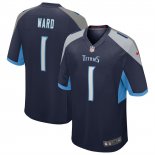 Camiseta NFL Game Tennessee Titans Cameron Ward 2025 Alterno Azul