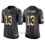 Camiseta NFL Gold Anthracite Carolina Panthers Benjamin Salute To Service 2016 Negro