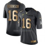 Camiseta NFL Gold Anthracite Jacksonville Jaguars Robinson Salute To Service 2016 Negro