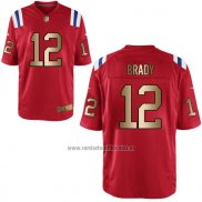 Camiseta NFL Gold Game New England Patriots Brady Rojo
