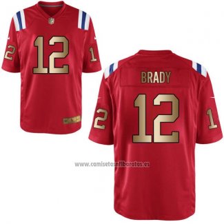 Camiseta NFL Gold Game New England Patriots Brady Rojo