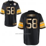 Camiseta NFL Gold Game Pittsburgh Steelers Lambert Negro
