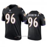 Camiseta NFL Legend Baltimore Ravens Broderick Washington Jr. Negro
