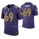 Camiseta NFL Legend Baltimore Ravens Willie Henry Violeta Color Rush