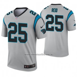 Camiseta NFL Legend Carolina Panthers 25 Eric Reid Inverted Gris