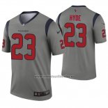 Camiseta NFL Legend Houston Texans 23 Carlos Hyde Inverted Gris