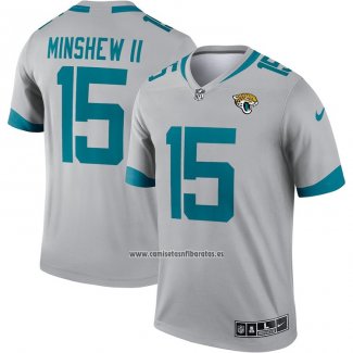 Camiseta NFL Legend Jacksonville Jaguars Gardner Minshew Ii Inverted Gris