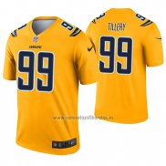 Camiseta NFL Legend Los Angeles Chargers 99 Jerry Tillery Inverted Oro