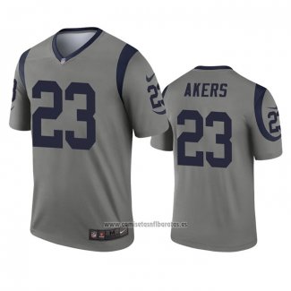 Camiseta NFL Legend Los Angeles Rams Cam Akers Inverted Gris