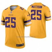 Camiseta NFL Legend Minnesota Vikings 25 Alexander Mattison Inverted Oro