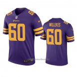 Camiseta NFL Legend Minnesota Vikings Kenny Willekes Violeta Color Rush