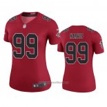 Camiseta NFL Legend Mujer Atlanta Falcons 99 Charles Harris Rojo Color Rush