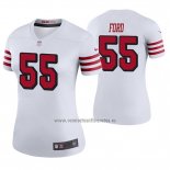 Camiseta NFL Legend Mujer San Francisco 49ers Dee Ford Blanco Color Rush