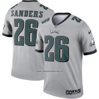 Camiseta NFL Legend Philadelphia Eagles Miles Sanders Inverted Gris