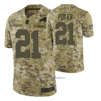 Camiseta NFL Limited Buffalo Bills 21 Jordan Poyer 2018 Salute To Service Camuflaje