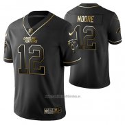 Camiseta NFL Limited Carolina Panthers D.j. Moore Golden Edition Negro