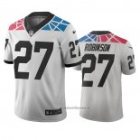 Camiseta NFL Limited Carolina Panthers Kenny Robinson Ciudad Edition Blanco