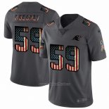 Camiseta NFL Limited Carolina Panthers Kuechly Retro Flag Negro