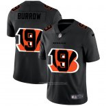 Camiseta NFL Limited Cincinnati Bengals Burrow Logo Dual Overlap Negro