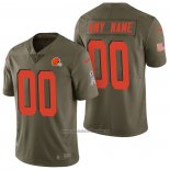 Camiseta NFL Limited Cleveland Browns Personalizada 2017 Salute To Service Verde