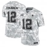 Camiseta NFL Limited Dallas Cowboys Roger Staubach 2024 Salute To Service Retired Gris