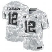 Camiseta NFL Limited Dallas Cowboys Roger Staubach 2024 Salute To Service Retired Gris